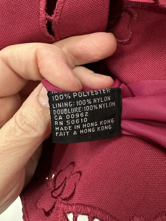 vintage 80s COTTAGECORE PINK BLAZER jacket embroidered floral cutout princess - Picture 11 of 11